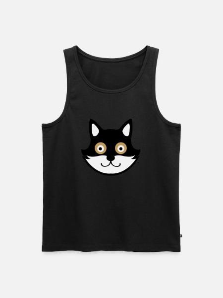 cat - Männer Premium Bio Tank Top - Schwarz