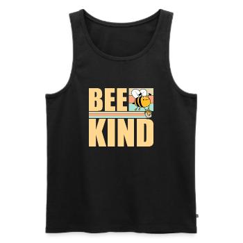 Be Kind Cute Honey Kindness Bee Love Inspirational - Men's Premium Organic Tank Top - black - Front - AI Model Male 178 light (178cm)