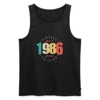 1986 Vintage Retro Geburtstagsgeschenk 1986 - Männer Premium Bio Tank Top - Schwarz - Vorne - Michal (187cm)
