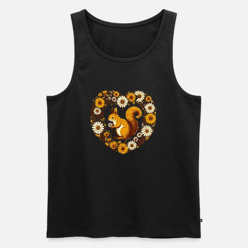 Red Squirrel - Men's Premium Organic Tank Top - black