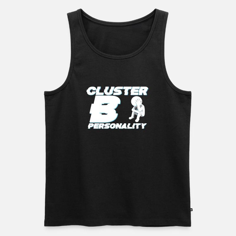 Cluster B - Männer Premium Bio Tank Top - Schwarz