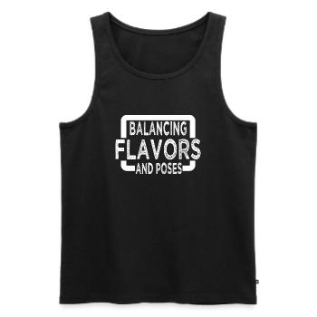 food blogs funny present idea acrobalance foodie - Männer Premium Bio Tank Top - Schwarz - Vorne - AI Model Male 178 light (178cm)