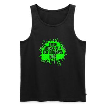 Stolze Mutter Von Ein Dummen Kindern Lustige Mütter - Männer Premium Bio Tank Top - Schwarz - Vorne - AI Model Male 178 light (178cm)