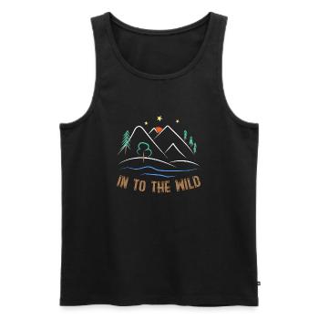 Outdoor - Männer Premium Bio Tank Top - Schwarz - Vorne - Michal (187cm)
