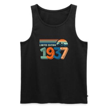 Limitierte Auflage 1937 - Männer Premium Bio Tank Top - Schwarz - Vorne - AI Model Male 178 light (178cm)