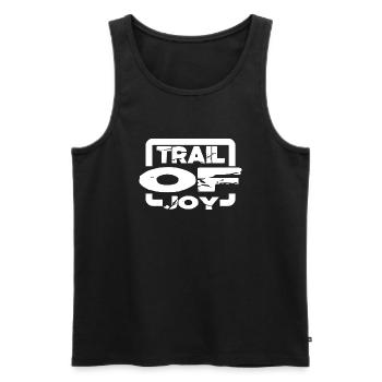 Extreme Biking Gift Blissful Journey - Men's Premium Organic Tank Top - black - Front - AI Model Male 178 light (178cm)
