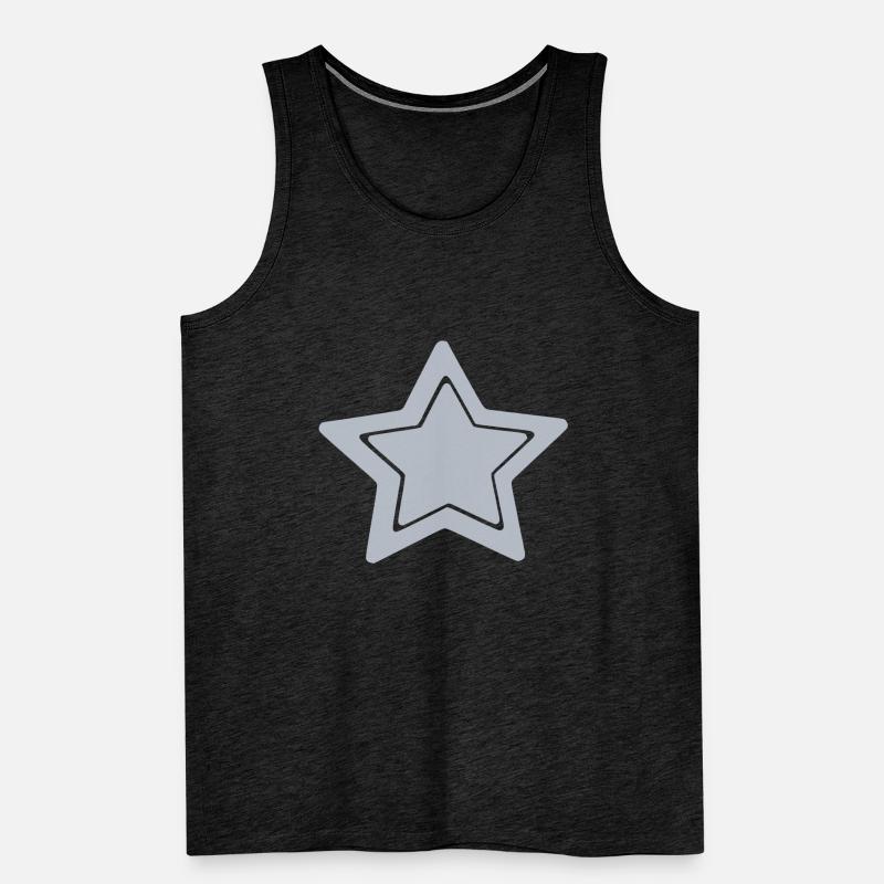Blauer Stern Männer Premium Bio Tank Top