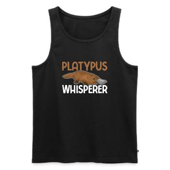 Schnabeltier - Männer Premium Bio Tank Top - Schwarz - Vorne - AI Model Male 178 light (178cm)