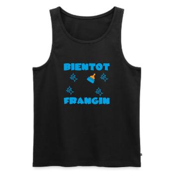 BALD BRÜDER - Männer Premium Bio Tank Top - Schwarz - Vorne - Michal (187cm)