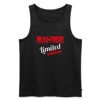 BEAU FRÈRE LIMITED EDITION - Men's Premium Organic Tank Top - black - Front - AI Model Male 178 light (178cm)