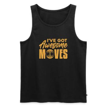 I've Got Awesome Moves Strategy Dice Game - Männer Premium Bio Tank Top - Schwarz - Vorne - AI Model Male 178 light (178cm)