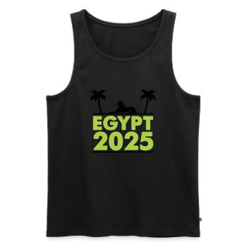 egypt 2025 - Männer Premium Bio Tank Top - Schwarz - Vorne - Michal (187cm)