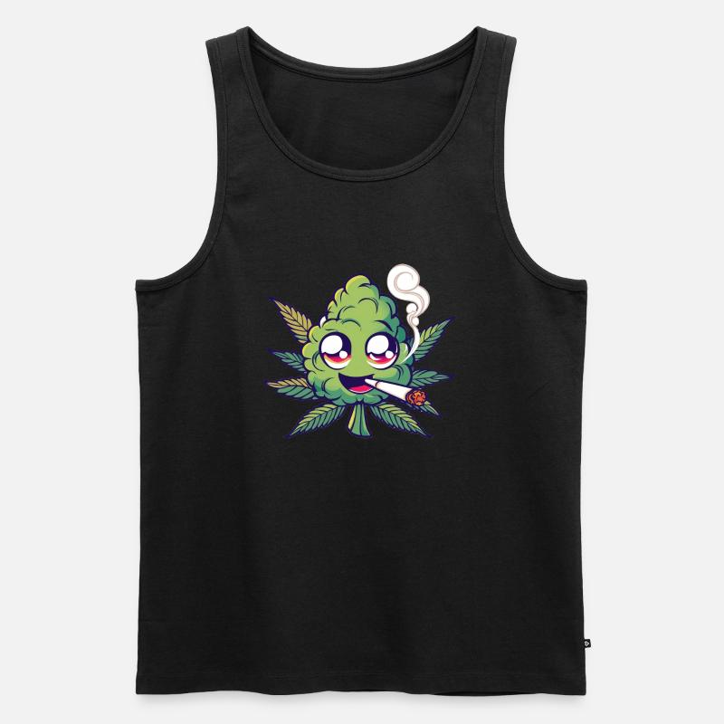 Smoking Bud - Männer Premium Bio Tank Top - Schwarz
