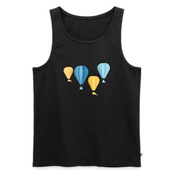 Rêves de vol - Débardeur bio Premium Homme - noir - Devant - AI Model Male 178 light (178cm)