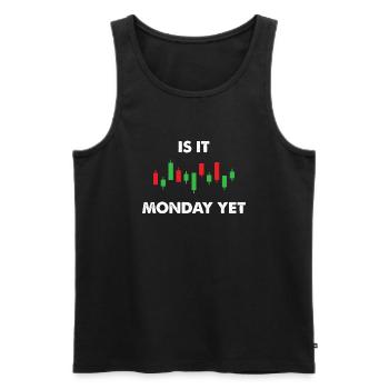 Is it Monday yet Stock Trading - Männer Premium Bio Tank Top - Schwarz - Vorne - Michal (187cm)