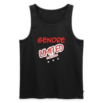 GENDRE LIMITED EDITION - Men's Premium Organic Tank Top - black - Front - Michal (187cm)