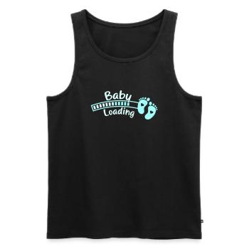 baby babyfüße loading - Männer Premium Bio Tank Top - Schwarz - Vorne - Michal (187cm)