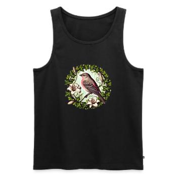 House Finch - Men's Premium Organic Tank Top - black - Front - Michal (187cm)