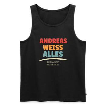 Andreas weiss Alles - Männer Premium Bio Tank Top - Schwarz - Vorne - AI Model Male 178 light (178cm)