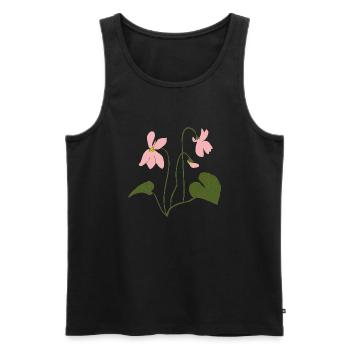 Violet Pink - Men's Premium Organic Tank Top - black - Front - AI Model Male 178 light (178cm)