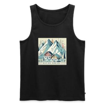 Alpine dream - Men's Premium Organic Tank Top - black - Front - AI Model Male 178 light (178cm)