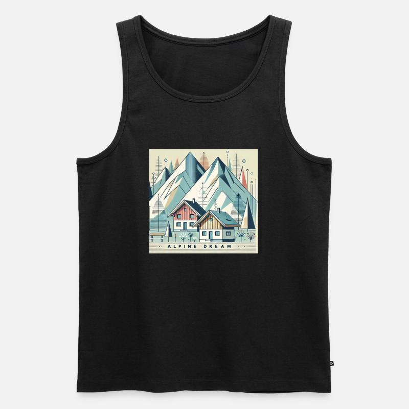 Alpiner Traum - Männer Premium Bio Tank Top - Schwarz