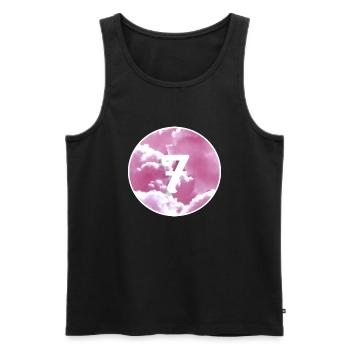 4EF00A83 8E69 4DC8 8A7D 1398B5C40235 - Men's Premium Organic Tank Top - black - Front - AI Model Male 178 light (178cm)