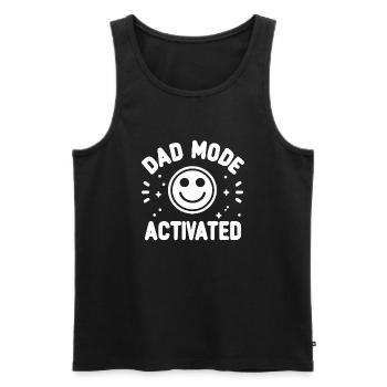Papa-Modus aktiviert - Männer Premium Bio Tank Top - Schwarz - Vorne - AI Model Male 178 light (178cm)