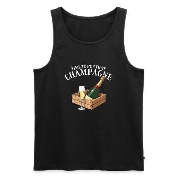 Zeit, das zu knallen - Neujahr 2025 - Männer Premium Bio Tank Top - Schwarz - Vorne - Michal (187cm)