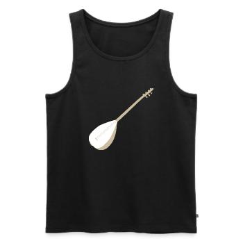 Melodien der Seele. Die türkische Saz im Fokus - Männer Premium Bio Tank Top - Schwarz - Vorne - AI Model Male 178 light (178cm)