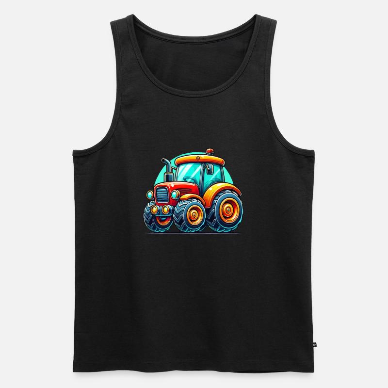 Traktor - Männer Premium Bio Tank Top - Schwarz