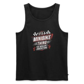 Small bikes, big fun - Men's Premium Organic Tank Top - black - Front - Michal (187cm)
