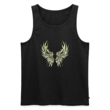 Wings Dragon Anime Dragon Head Mythical Reptile Magic - Men's Premium Organic Tank Top - black - Front - Michal (187cm)