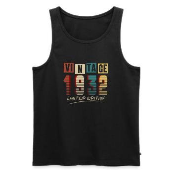 Vintage 1932 : Edition Limitée - 93e anniversaire. - Débardeur bio Premium Homme - noir - Devant - Michal (187cm)