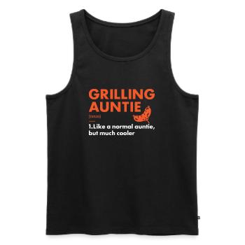 Griller Auntie Definition Grilling - Männer Premium Bio Tank Top - Schwarz - Vorne - Michal (187cm)