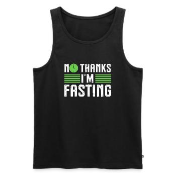 No Thanks I'm Fasting One Meal A Day Ramadan - Männer Premium Bio Tank Top - Schwarz - Vorne - AI Model Male 178 light (178cm)