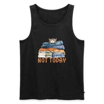 Cool Cat - Pas aujourd’hui - Débardeur bio Premium Homme - noir - Devant - Michal (187cm)