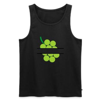 Grape banner - Men's Premium Organic Tank Top - black - Front - Michal (187cm)