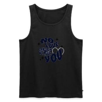 Keine Liebe ohne dich - Männer Premium Bio Tank Top - Schwarz - Vorne - AI Model Male 178 light (178cm)