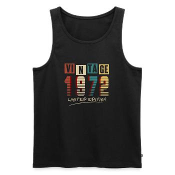 Vintage 1972: Limited Edition - 53rd Anniversary. - Men's Premium Organic Tank Top - black - Front - Michal (187cm)