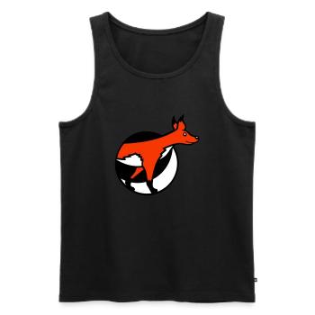 Fox Hole Front Part Front Burrow Go Out - Men's Premium Organic Tank Top - black - Front - AI Model Male 178 light (178cm)