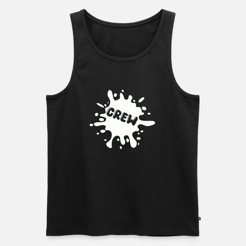 crew klecks splatter - Männer Premium Bio Tank Top - Schwarz
