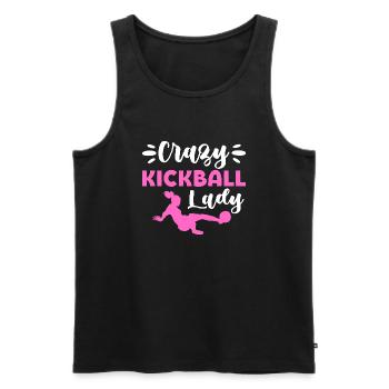 Crazy Kickball Lady Soccer Maman Jeux De Terrain De Jeu - Débardeur bio Premium Homme - noir - Devant - AI Model Male 178 light (178cm)