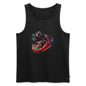 Motorrad,Motorcross dirtbike - Männer Premium Bio Tank Top - Schwarz - Vorne - Michal (187cm)