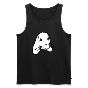 Hase Kaninchen Häschen Nagetier Kleintier niedlich - Männer Premium Bio Tank Top - Schwarz - Vorne - AI Model Male 178 light (178cm)