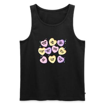 hearts book Design for a book lover - Männer Premium Bio Tank Top - Schwarz - Vorne - AI Model Male 178 light (178cm)