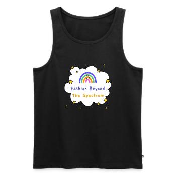 Mode jenseits des Spektrums - Autism Artistry - Männer Premium Bio Tank Top - Schwarz - Vorne - AI Model Male 178 light (178cm)
