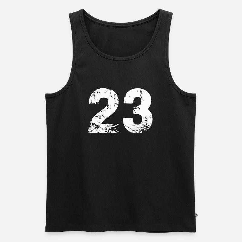 23 - Männer Premium Bio Tank Top - Schwarz