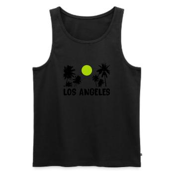 los angeles - Männer Premium Bio Tank Top - Schwarz - Vorne - AI Model Male 178 light (178cm)