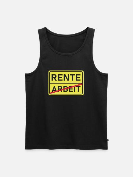 arbeit rente - Männer Premium Bio Tank Top - Schwarz